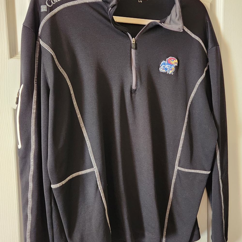 Columbia Black KU Quarter-Zip Pullover
